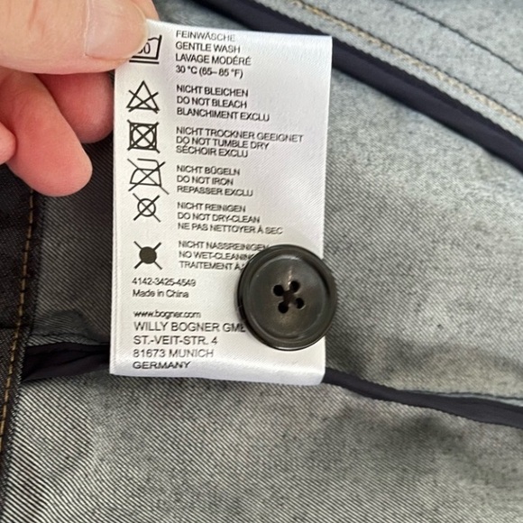 Bogner Blue Fire and Ice Blue Denim Hooded Jacket - Picture 7 of 7